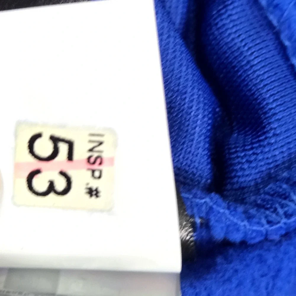 The North‎ Face Men Jacket L Blue Embroidered Colorblock Fleece Anchor Full Zip